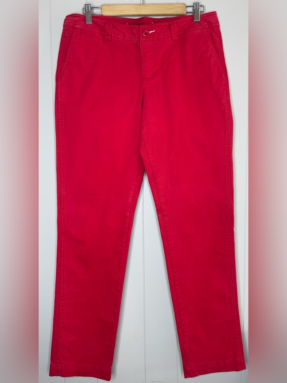 Woolrich Carmine Red Chino Straight 
Leg Pants Womens Size 8